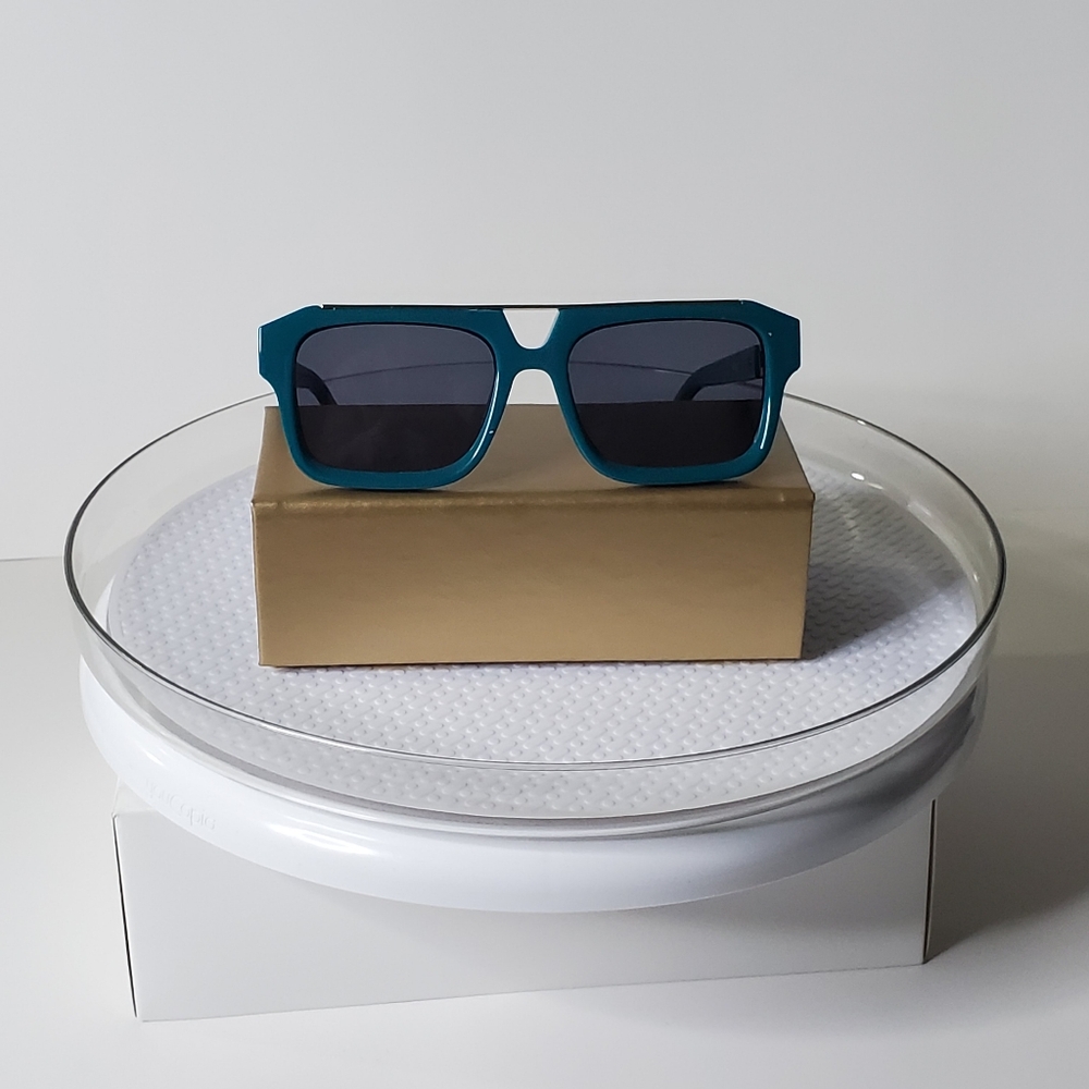 Teal Square Sunglasses